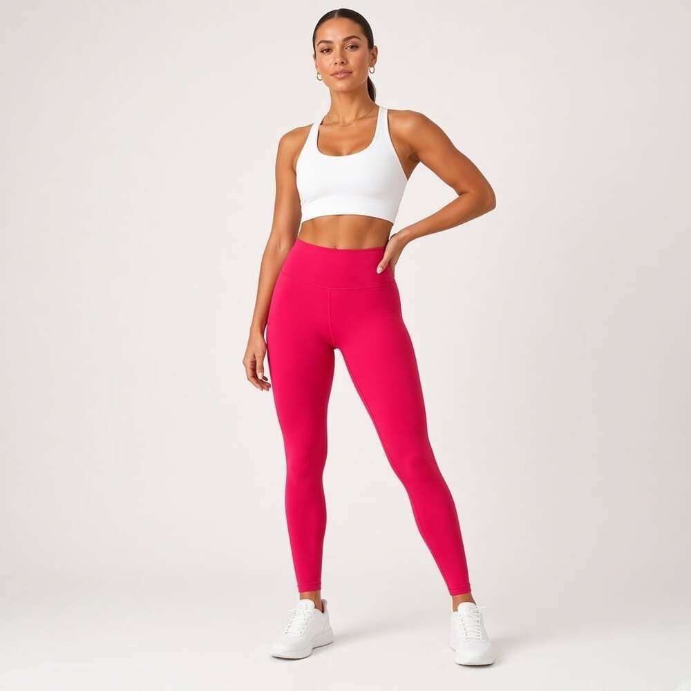 Fabletics PowerHold High Rise 7/8 Leggings Hot Pink XS